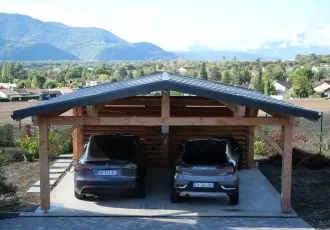 carport solaire abrittant 2 voitures