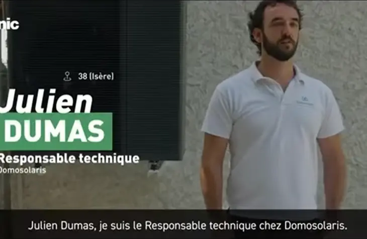 témoignage de julien dumas qui a installé une pompe à chaleur chez un client de domosolaris